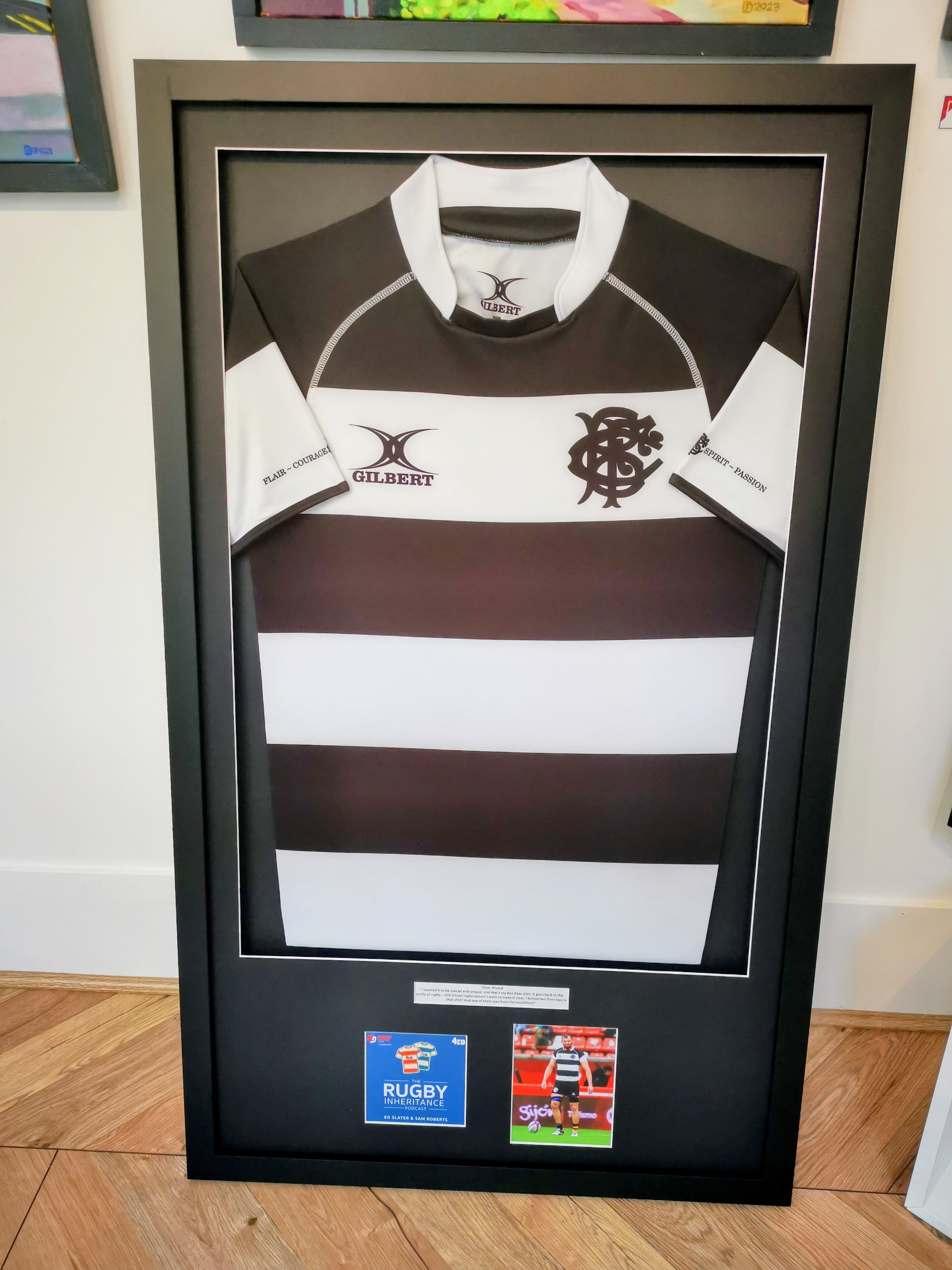 Framed Barbarians rugby shirt